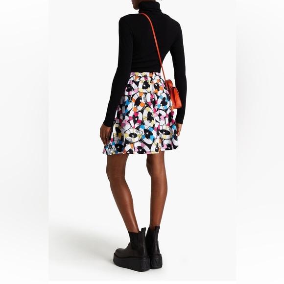 Beautiful NWT LOVE MOSCHINO Printed Cotton-end Jersey Mini Skirt. Size US4 - Picture 4 of 11